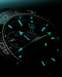45,5 mm, céramique noire sur bracelet caoutchouc|OMEGA Outlet