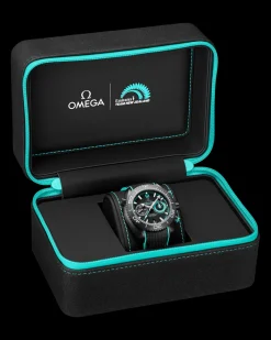 45,5 mm, céramique noire sur bracelet caoutchouc|OMEGA Outlet