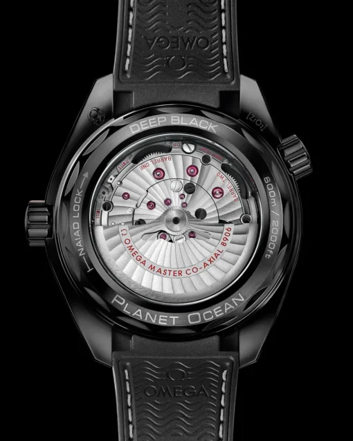 45,5 mm, céramique noire sur bracelet caoutchouc|OMEGA Outlet