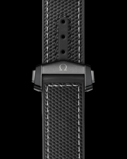 45,5 mm, céramique noire sur bracelet caoutchouc|OMEGA Outlet