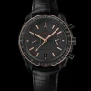 44,25 mm, céramique noire sur bracelet en cuir|OMEGA Fashion