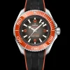 45,5 mm, O‑MEGASTEEL sur bracelet caoutchouc|OMEGA Hot