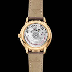 34 mm, or jaune sur bracelet en cuir|OMEGA Sale