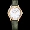 30 mm, or jaune sur bracelet en cuir|OMEGA Discount