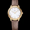 30 mm, or jaune sur bracelet en cuir|OMEGA New