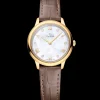 27,5 mm, or jaune sur bracelet en cuir|OMEGA Discount