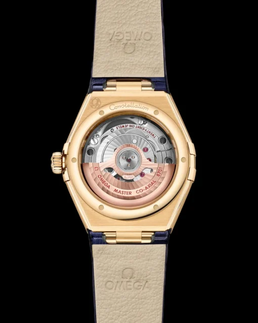 29 mm, or jaune sur bracelet en cuir|OMEGA Hot