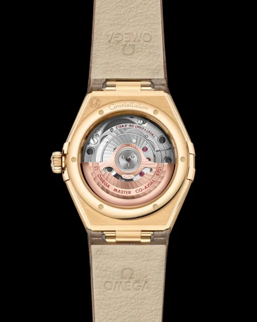 29 mm, or jaune sur bracelet en cuir|OMEGA Sale