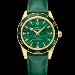 41 mm, or jaune sur bracelet en cuir|OMEGA Sale