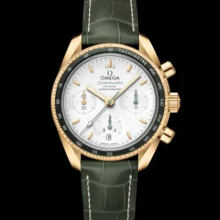 38 mm, or jaune sur bracelet en cuir|OMEGA Hot