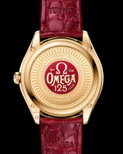 40 mm, or jaune sur bracelet en cuir|OMEGA Discount