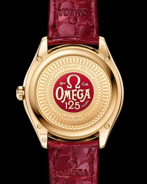 40 mm, or jaune sur bracelet en cuir|OMEGA Discount