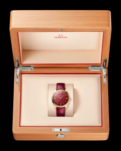 40 mm, or jaune sur bracelet en cuir|OMEGA Discount