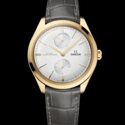 40 mm, or jaune sur bracelet en cuir|OMEGA Discount