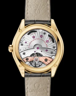 40 mm, or jaune sur bracelet en cuir|OMEGA Discount