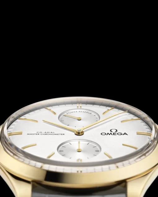 40 mm, or jaune sur bracelet en cuir|OMEGA Discount