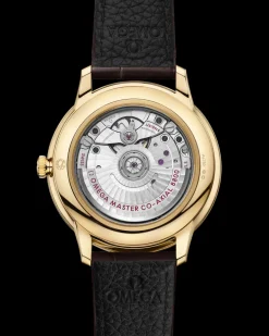 40 mm, or jaune sur bracelet en cuir|OMEGA Discount