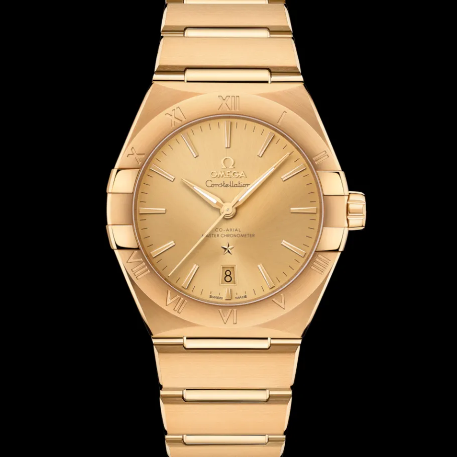 39 mm, or jaune sur or jaune|OMEGA Hot