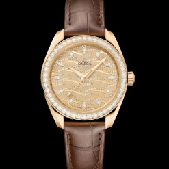 34 mm, or Moonshine™ sur alligator|OMEGA Hot