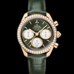 38 mm, or Moonshine™ sur alligator|OMEGA Hot