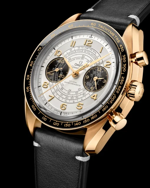 43 mm, or Moonshine™ sur bracelet en cuir|OMEGA Outlet