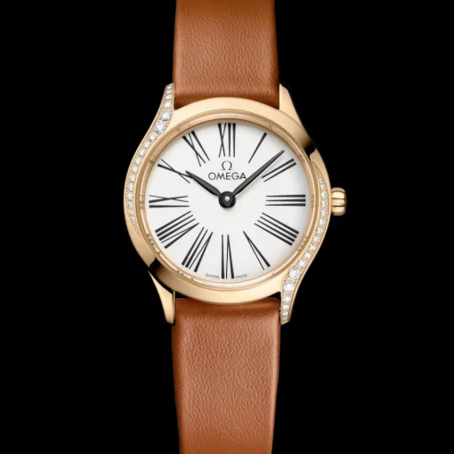 26 mm, or Moonshine™ sur bracelet en cuir|OMEGA Discount
