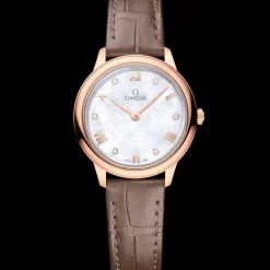 27,5 mm, or Sedna™ sur bracelet en cuir|OMEGA Outlet