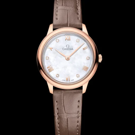 27,5 mm, or Sedna™ sur bracelet en cuir|OMEGA Outlet