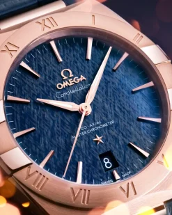 39 mm, or Sedna™ sur bracelet en cuir|OMEGA Sale