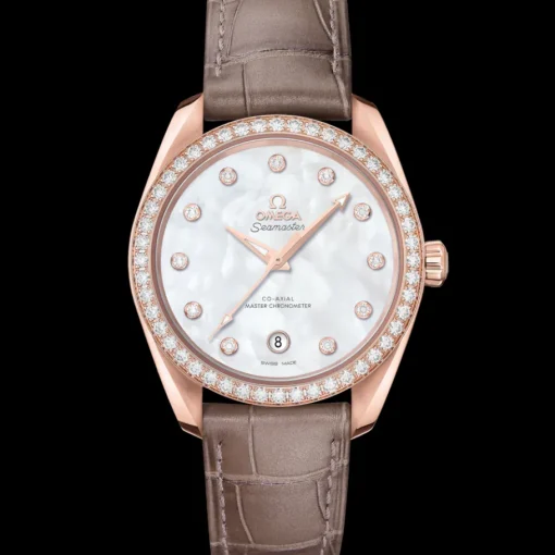 38 mm, or Sedna™ sur bracelet en cuir|OMEGA Discount