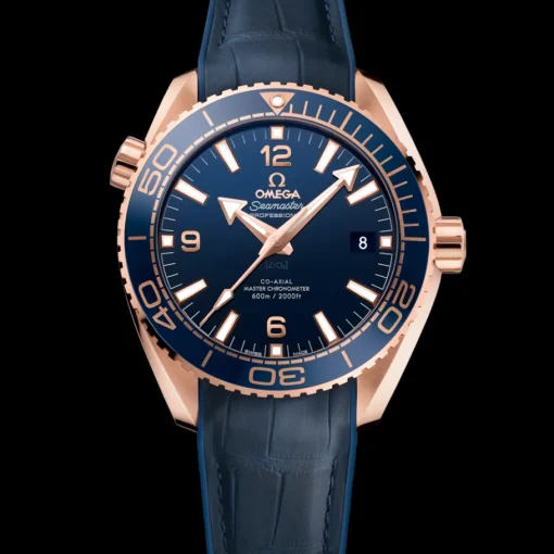 43,5 mm, or Sedna™ sur bracelet en cuir doublé de caoutchouc|OMEGA Best