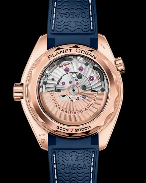 43,5 mm, or Sedna™ sur bracelet en cuir doublé de caoutchouc|OMEGA Best