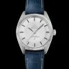 39 mm, platine sur bracelet en cuir|OMEGA New