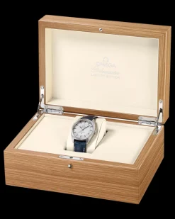 39 mm, platine sur bracelet en cuir|OMEGA New