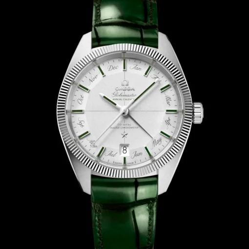 41 mm, platine sur bracelet en cuir|OMEGA Online