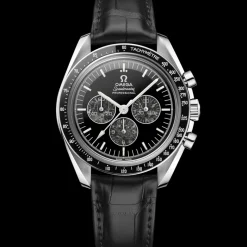 42 mm, platine sur bracelet en cuir|OMEGA Outlet