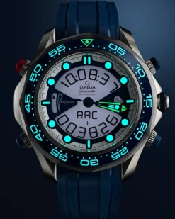 46,75 mm, titane sur bracelet caoutchouc|OMEGA Discount